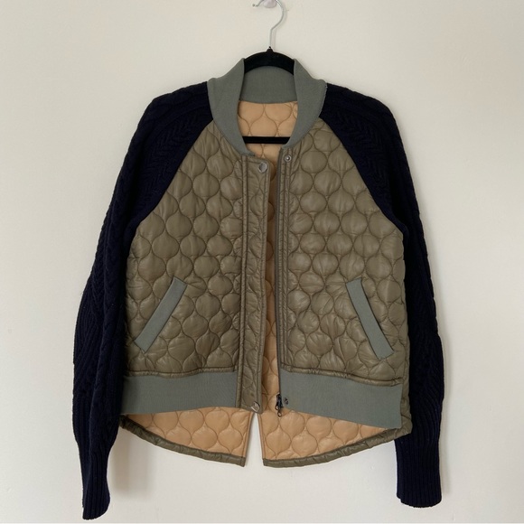 Veronica Beard Jackets & Blazers - Veronica Beard Quilted Marjeti Jacket in Green and Navy size Small